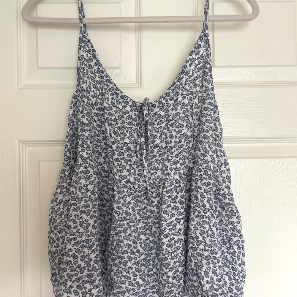 American Eagle Flowy Blue Tank Top